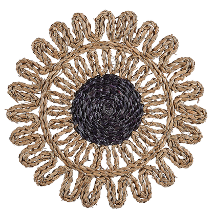 Seagrass Wall Plates Set of 6 Hanging Baskets African Style