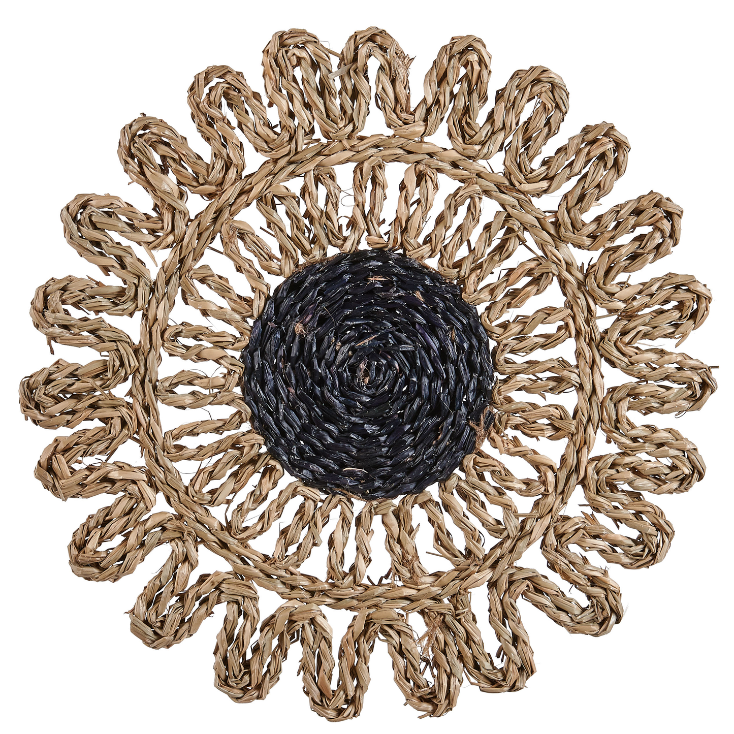 Seagrass Wall Plates Set of 6 Hanging Baskets African Style