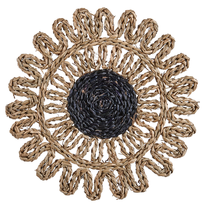 Seagrass Wall Plates Set of 6 Hanging Baskets African Style