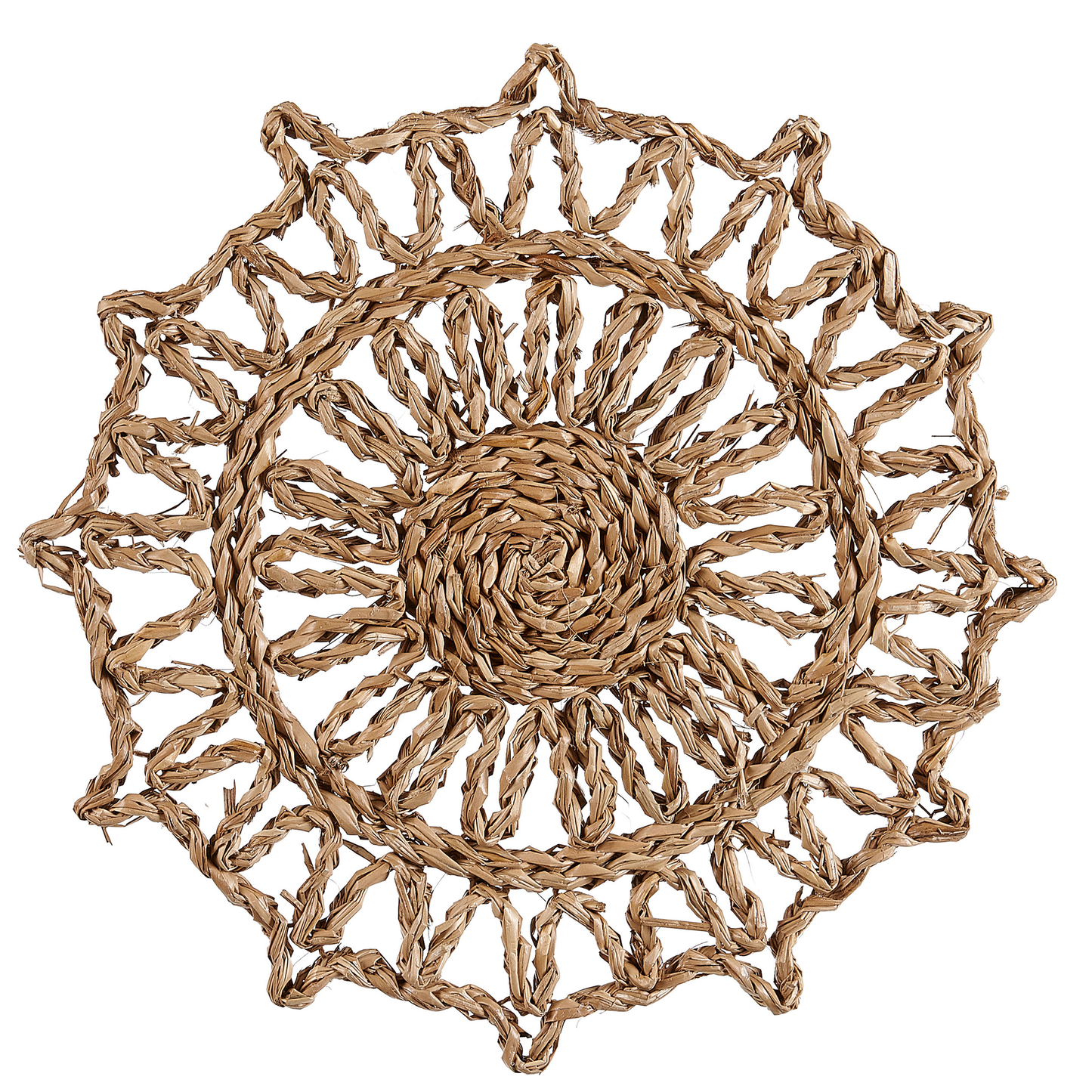 Seagrass Wall Plates Set of 6 Hanging Baskets African Style