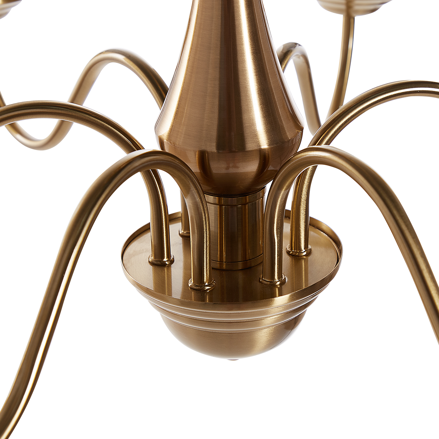 6 Light Brass Chandelier With Emperor Acrylic Shades