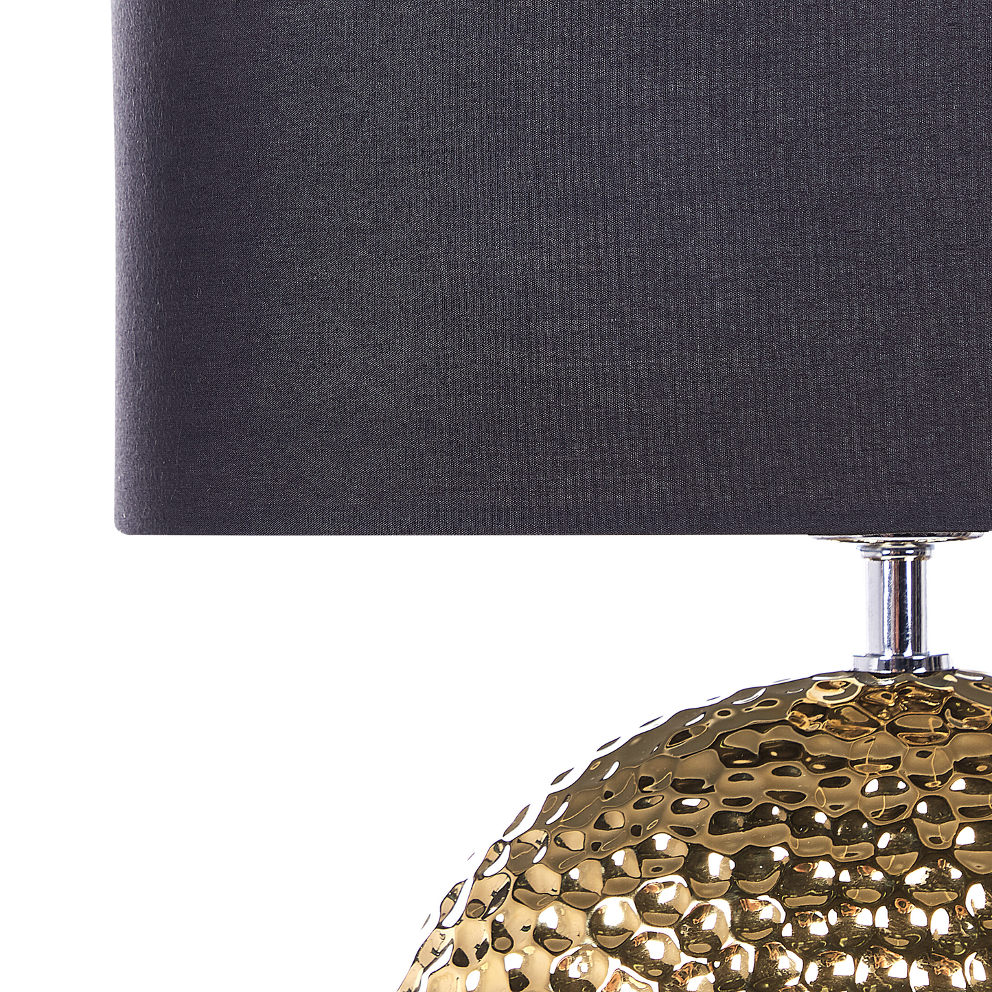 Table Lamp Gold Black Ceramic Glossy Base Glamorous Design
