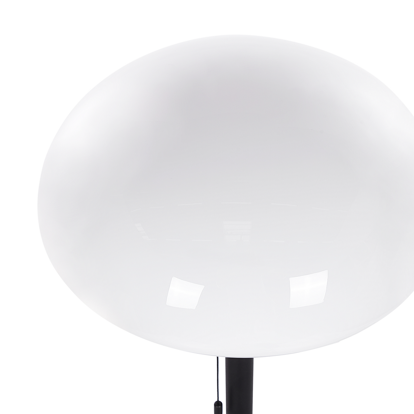 Table Lamp Black Gold White Glass Half Globe Shade 55cm Retro