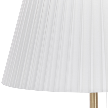 Floor Lamp Brass White Empire Shade 148cm Retro Classic