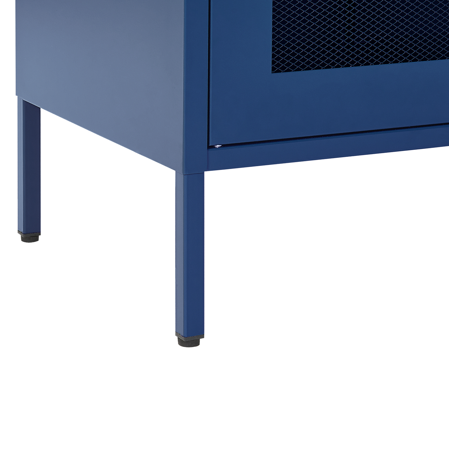 Navy Blue Metal Office Cabinet 2 Door Locking With Keys
