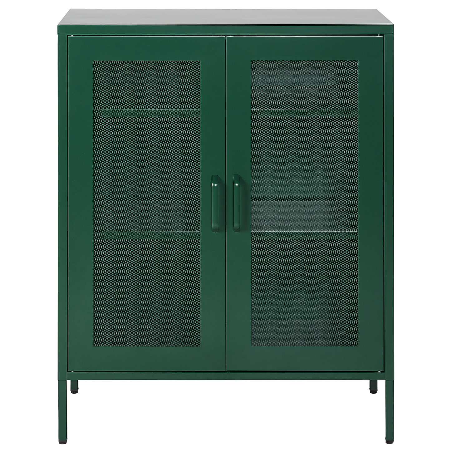 Industrial Green Metal 2 Door Locking Office Cabinet