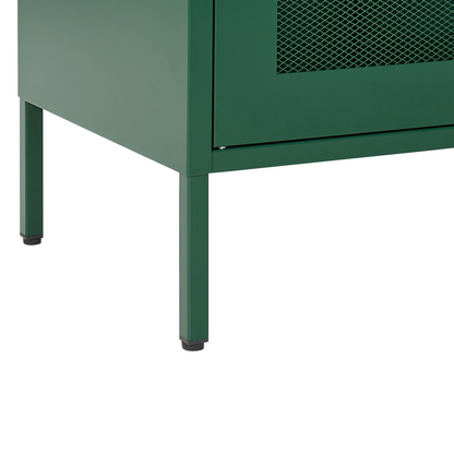 Industrial Green Metal 2 Door Locking Office Cabinet