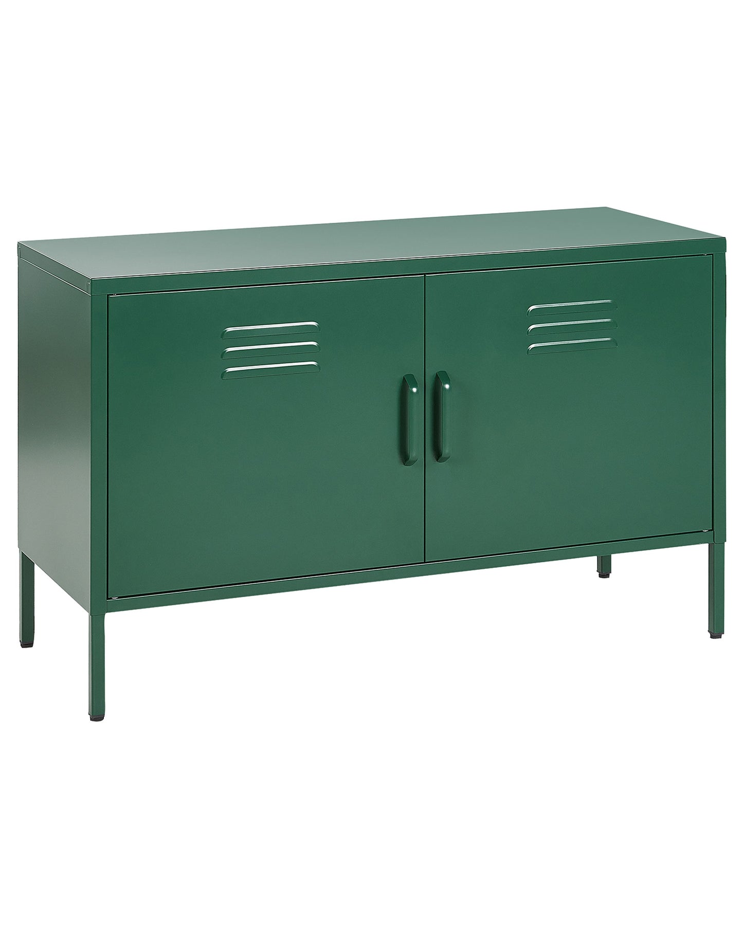 Green Steel Two-Door Sideboard For Home Office