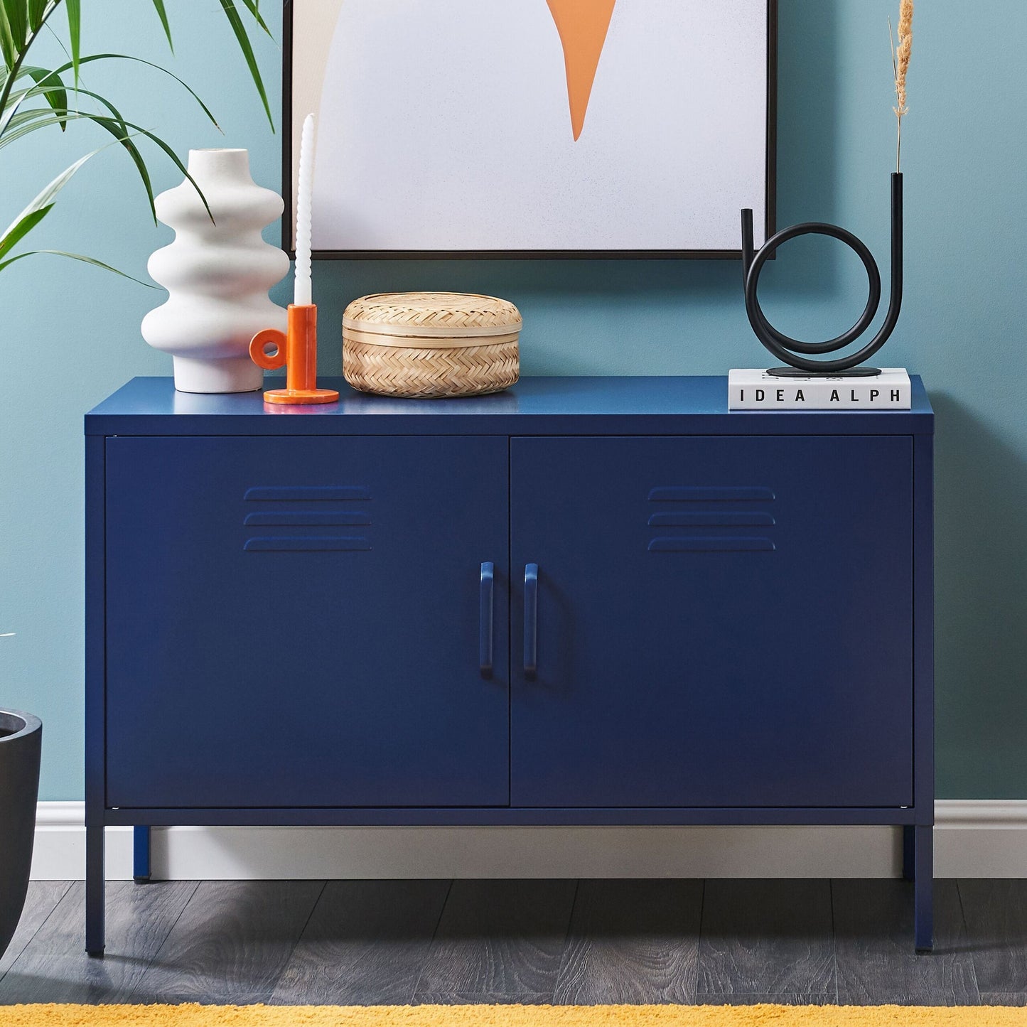 Navy Two Door Sideboard For Home Office