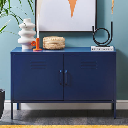 Navy Two Door Sideboard For Home Office