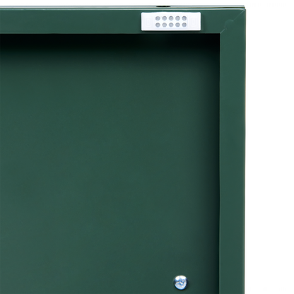 Green Steel Two-Door Sideboard For Home Office