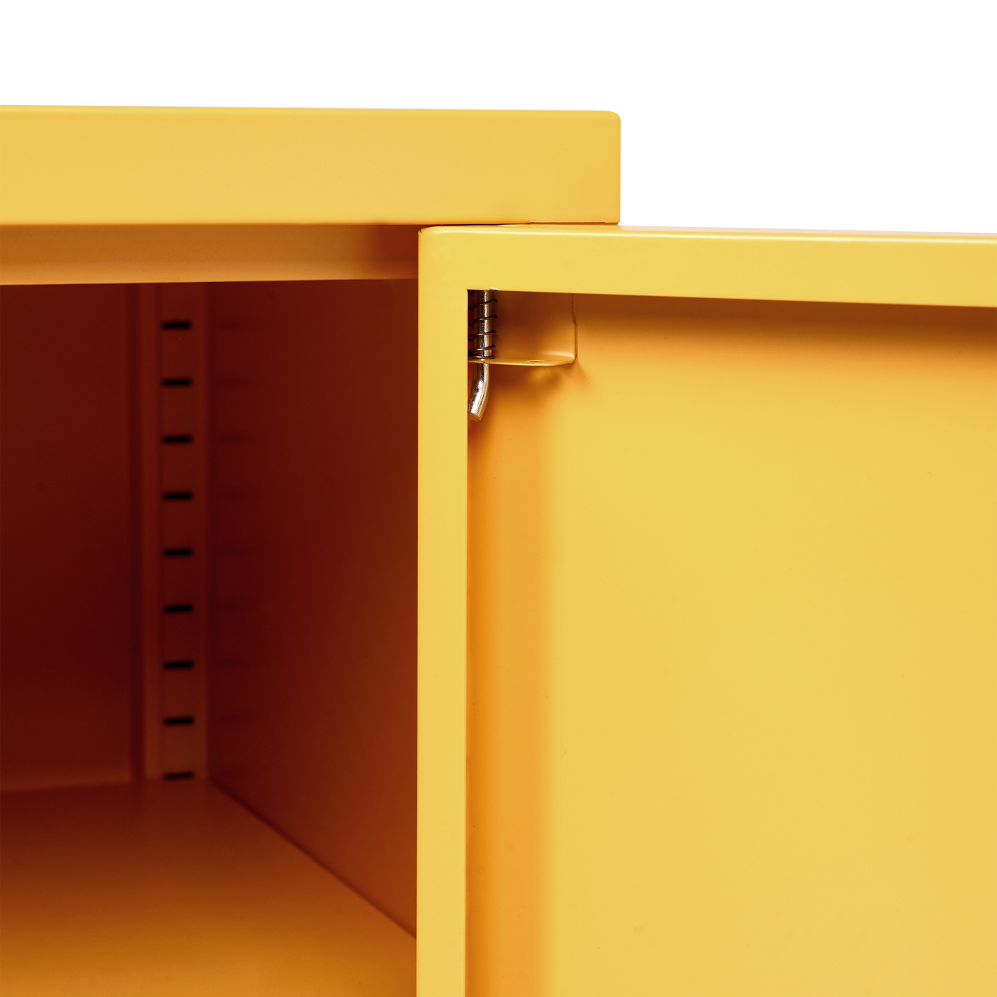 2 Door Yellow Steel Industrial Sideboard For Home Office