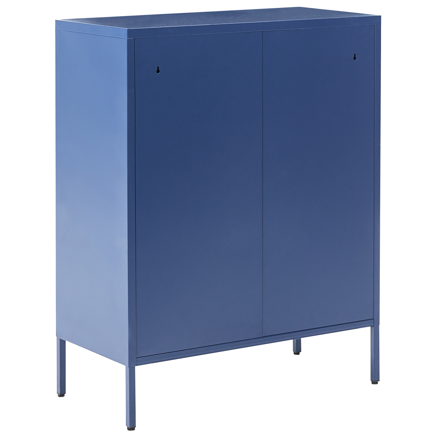 Navy Blue 4 Drawer Metal Chest Durable Industrial Style Storage Cabinet For Home Office