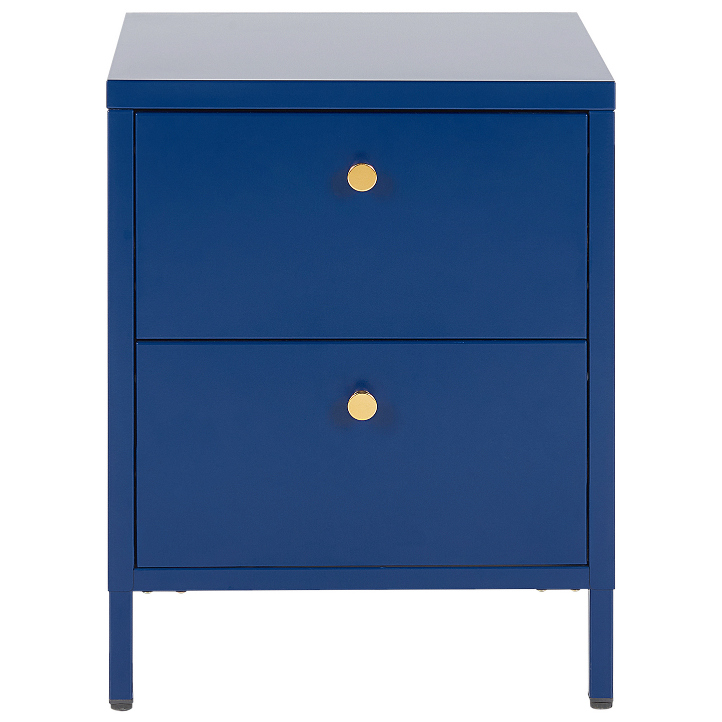 Bedside Table Two-Drawer Nightstand Industrial Storage