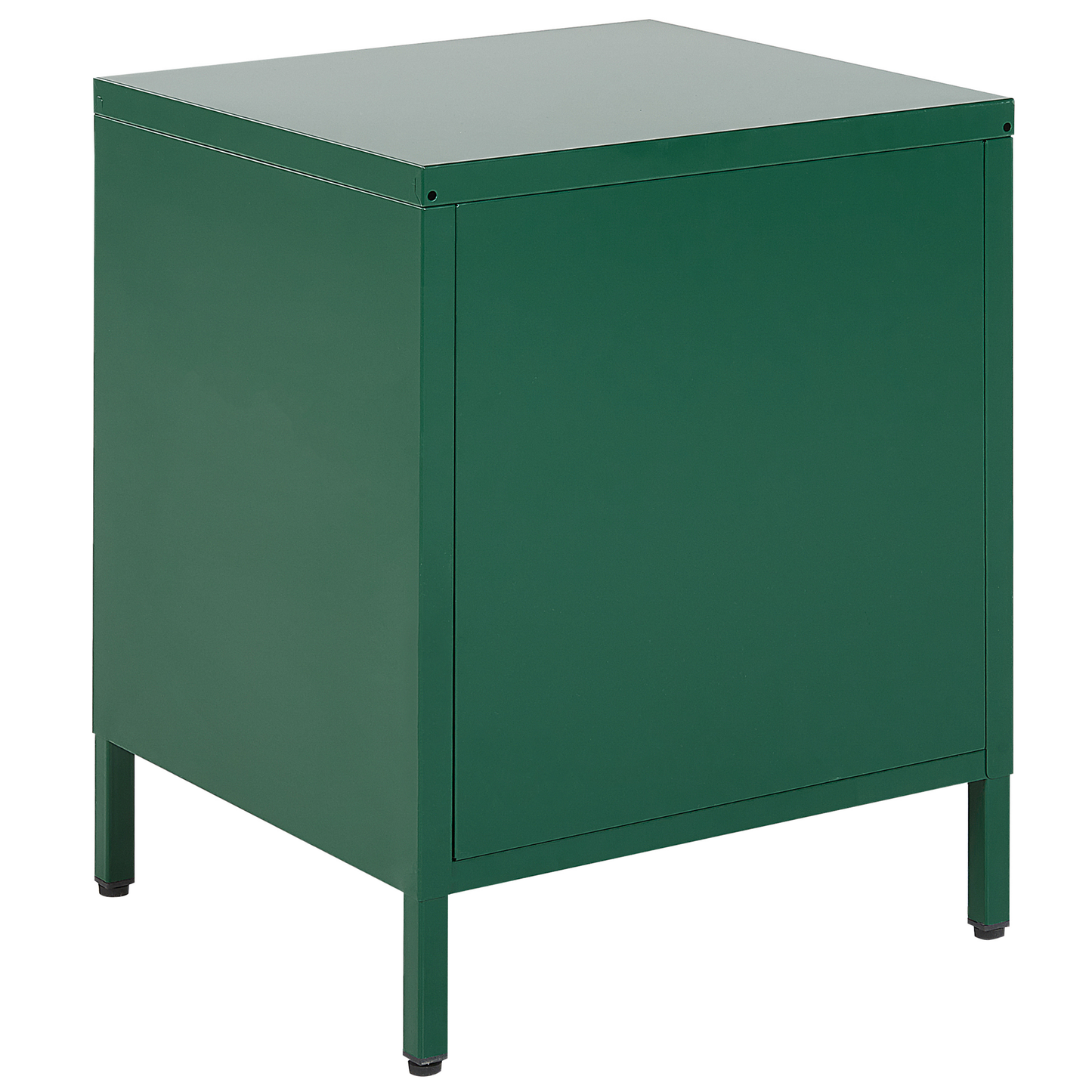 Green Steel Nightstand 2 Drawer Bedside Table