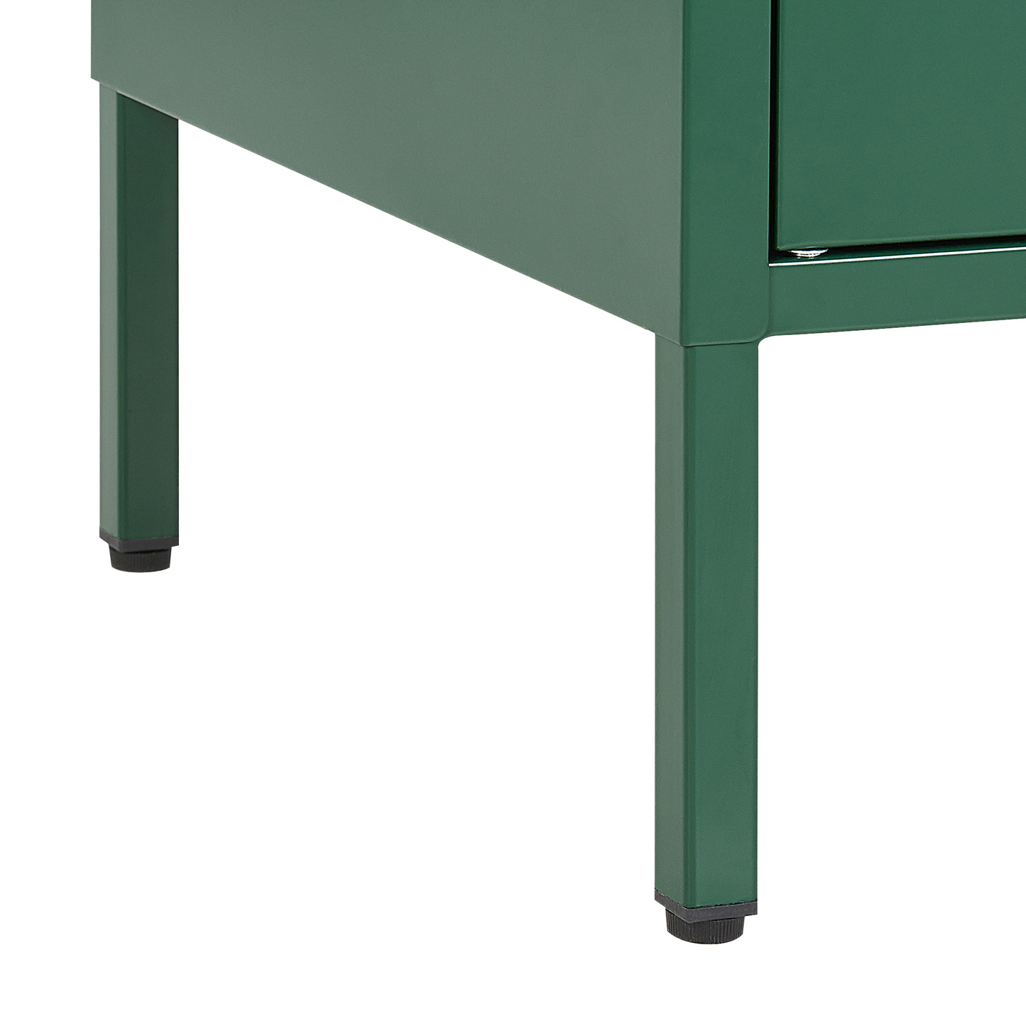 Industrial Green Steel Storage Cabinet With 2 Doors And 4 Adjustable Shelves