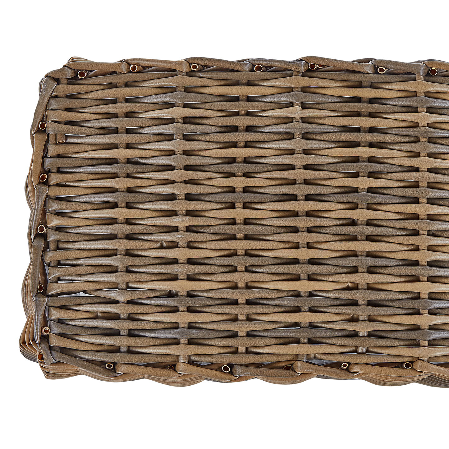 Name Brown PE Rattan Plant Baskets Set Of 2 With Lining