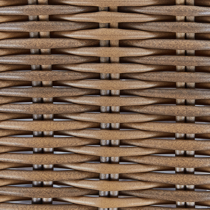 Name Brown PE Rattan Plant Baskets Set Of 2 With Lining