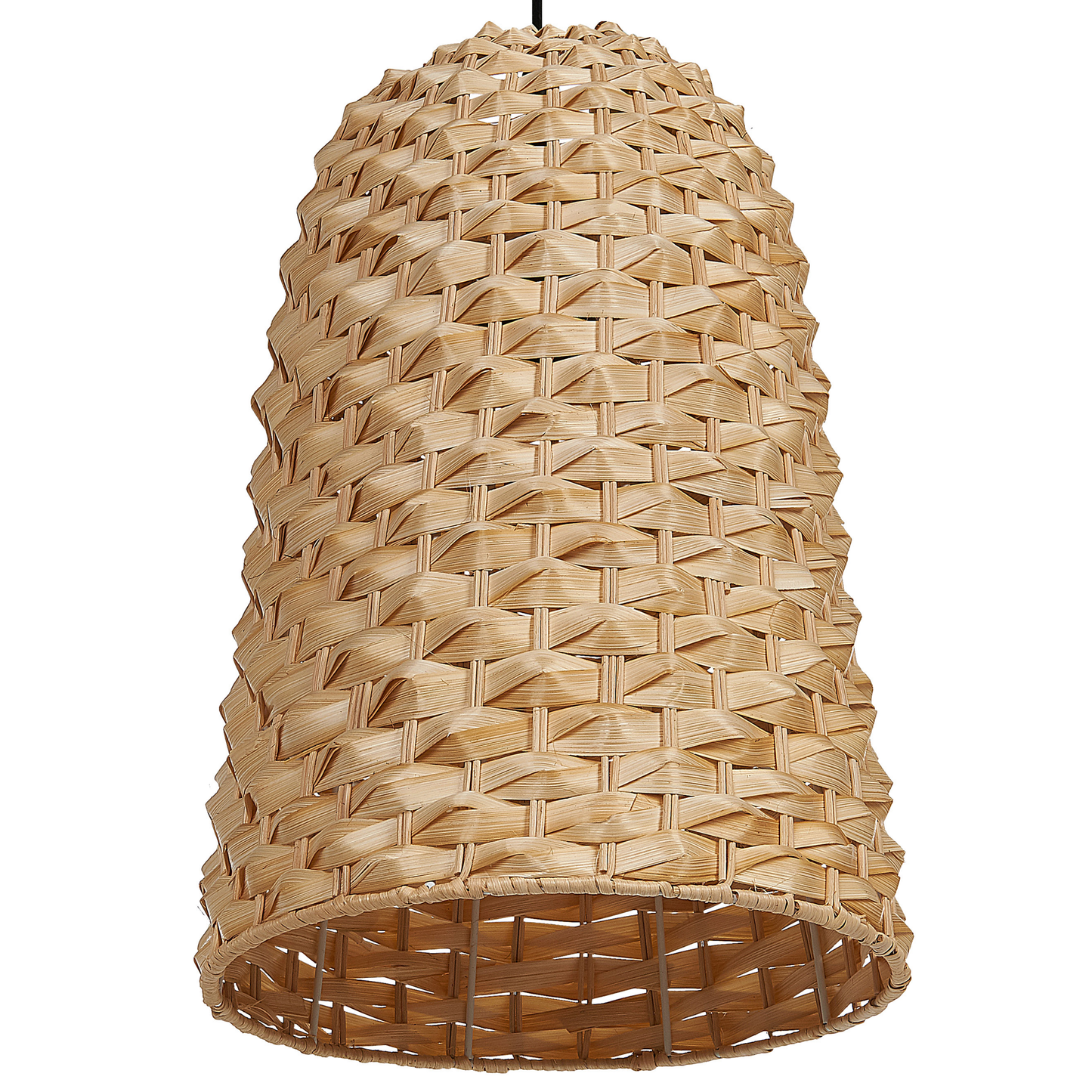 Bamboo Pendant Lamp Natural Hand Woven Wicker Shade Boho