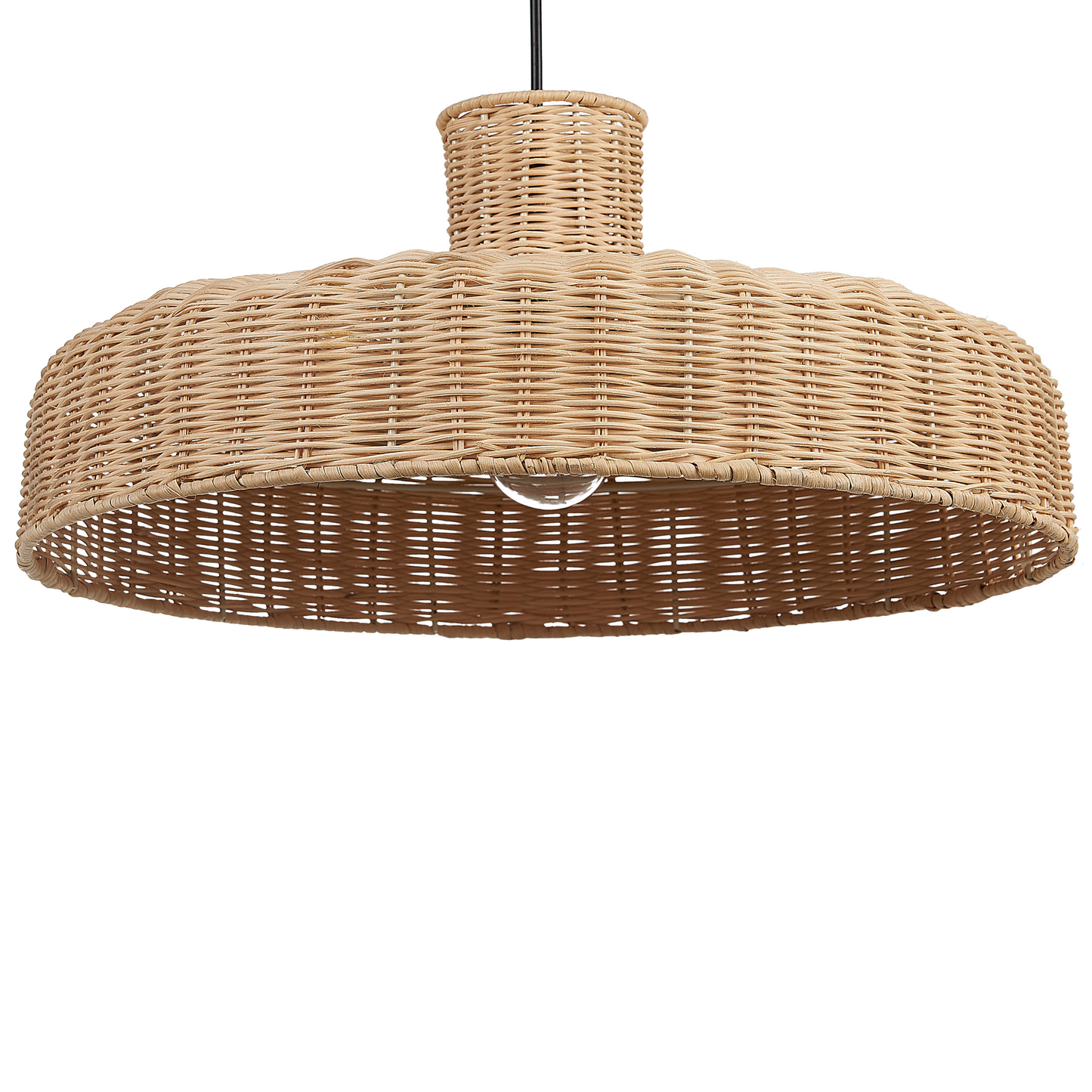Lighting Pendant Lamp Rattan Natural Hand Woven Wicker Shade Ceiling Light Boho Style