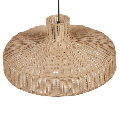 Lighting Pendant Lamp Rattan Natural Hand Woven Wicker Shade Ceiling Light Boho Style