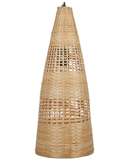 Light Brown Bamboo Pendant Lamp Natural Hand Woven Shade