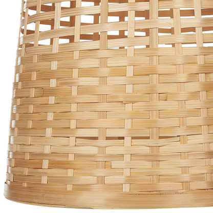 Light Brown Bamboo Pendant Lamp Natural Hand Woven Shade