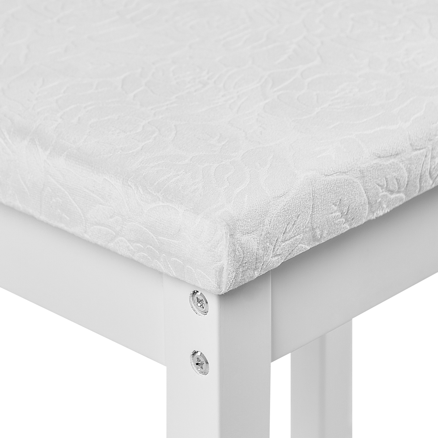 CasaNova Dressing Table White MDF 95x45x144 cm 2 Winged Mirror