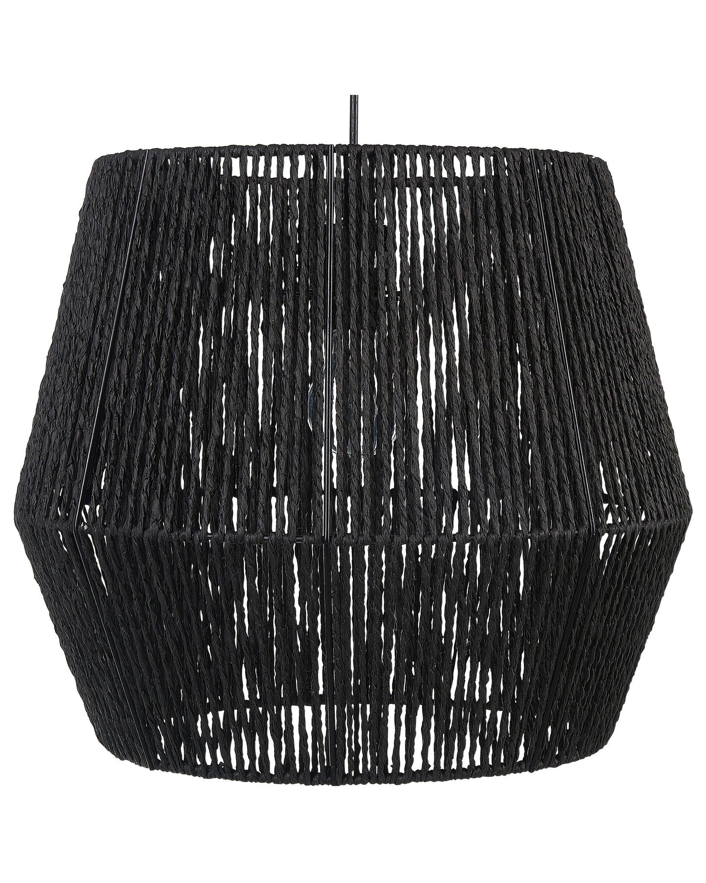 Luma Black Natural Paper Cord Pendant Lamp With Adjustable Cord