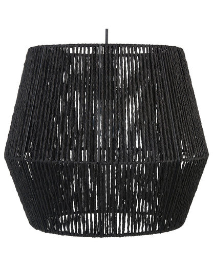 Luma Black Natural Paper Cord Pendant Lamp With Adjustable Cord
