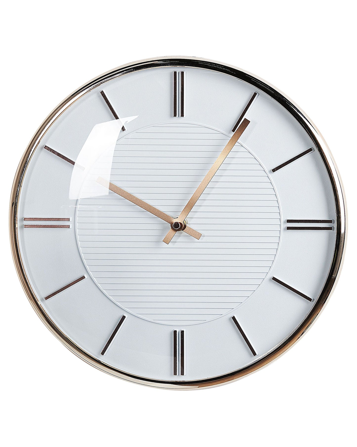 Design Wall Clock White 34cm Numeric Free Modern Living Room