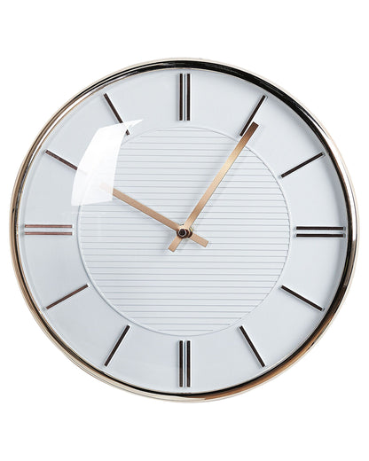 Design Wall Clock White 34cm Numeric Free Modern Living Room