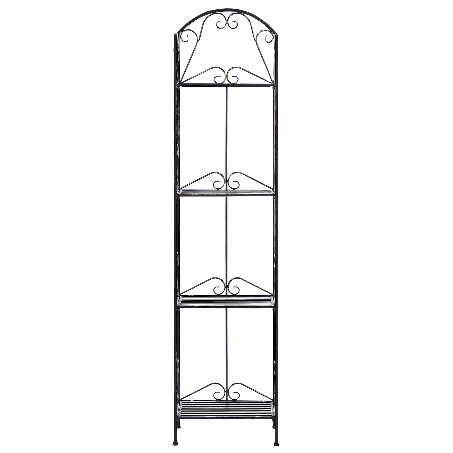 Everstone Black Metal 4 Tier Free Standing Bathroom Shelves Vintage