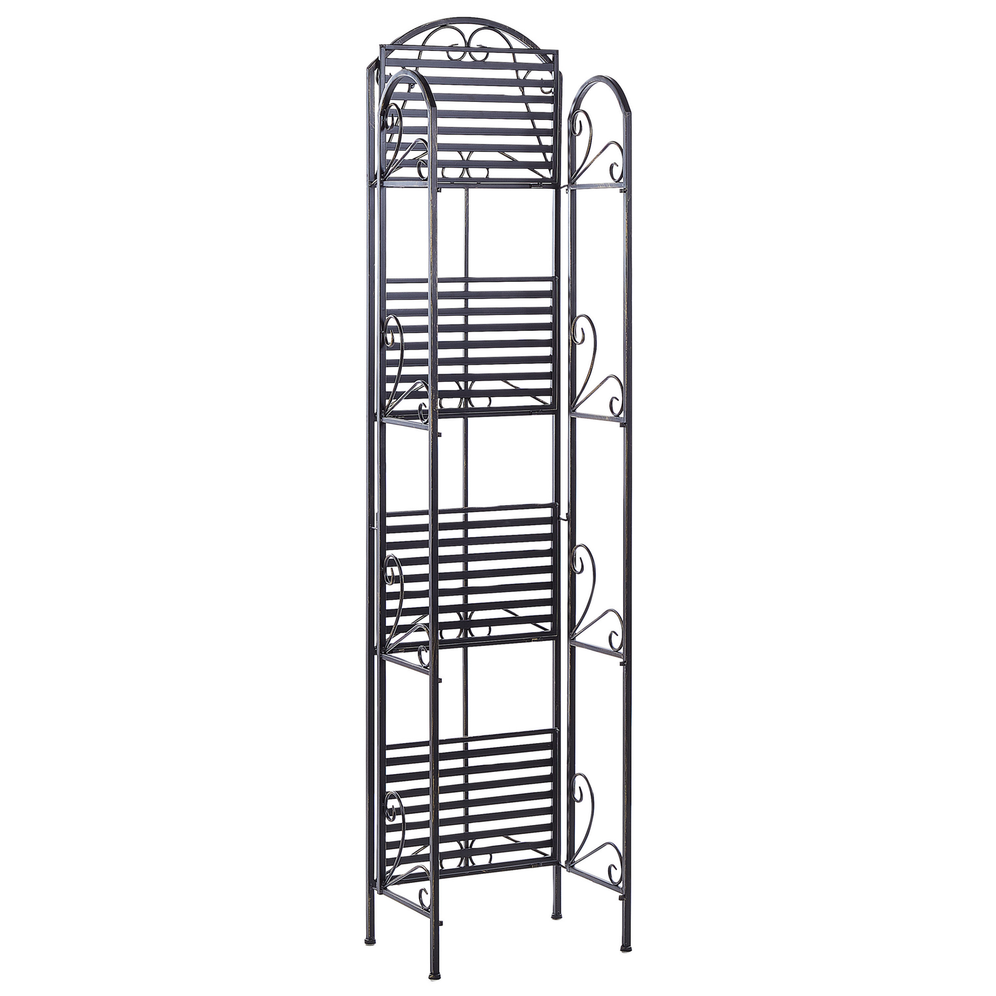 Everstone Black Metal 4 Tier Free Standing Bathroom Shelves Vintage