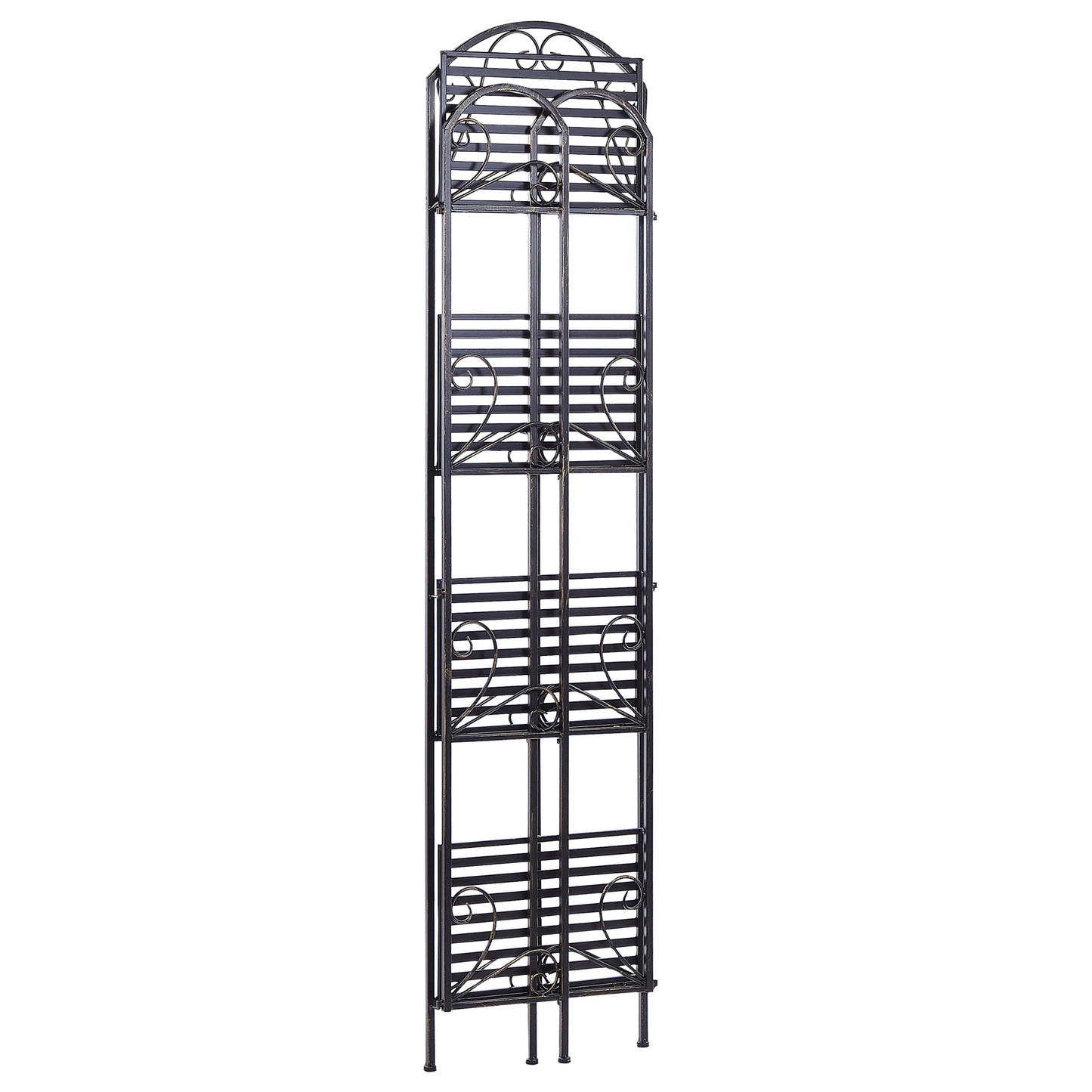 Everstone Black Metal 4 Tier Free Standing Bathroom Shelves Vintage