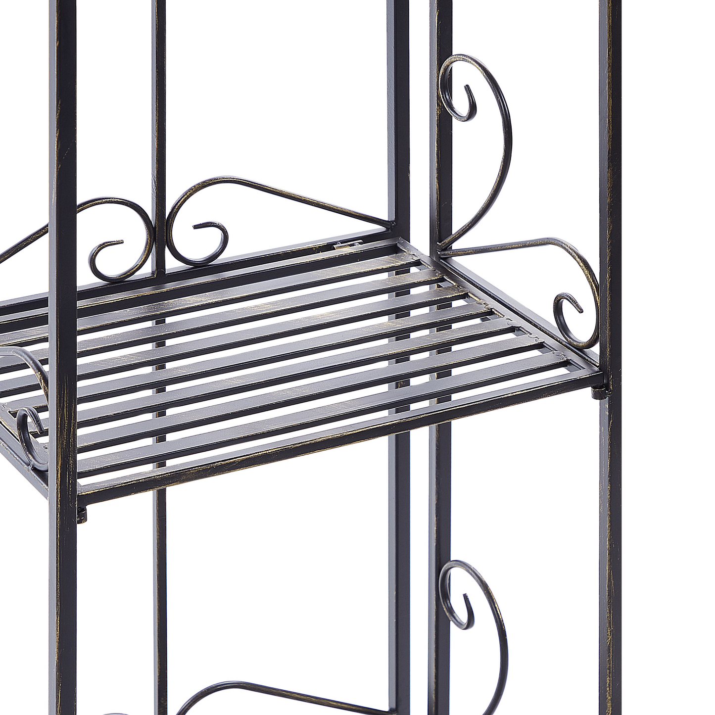 Everstone Black Metal 4 Tier Free Standing Bathroom Shelves Vintage