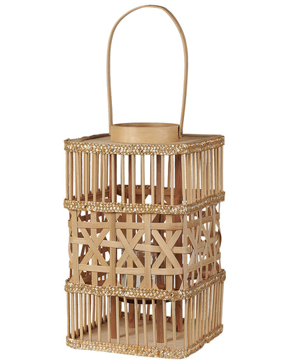 Lantern 39cm Glass Holder Boho Indoor
