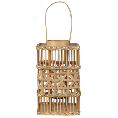 Lantern 39cm Glass Holder Boho Indoor