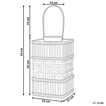 Lantern 39cm Glass Holder Boho Indoor