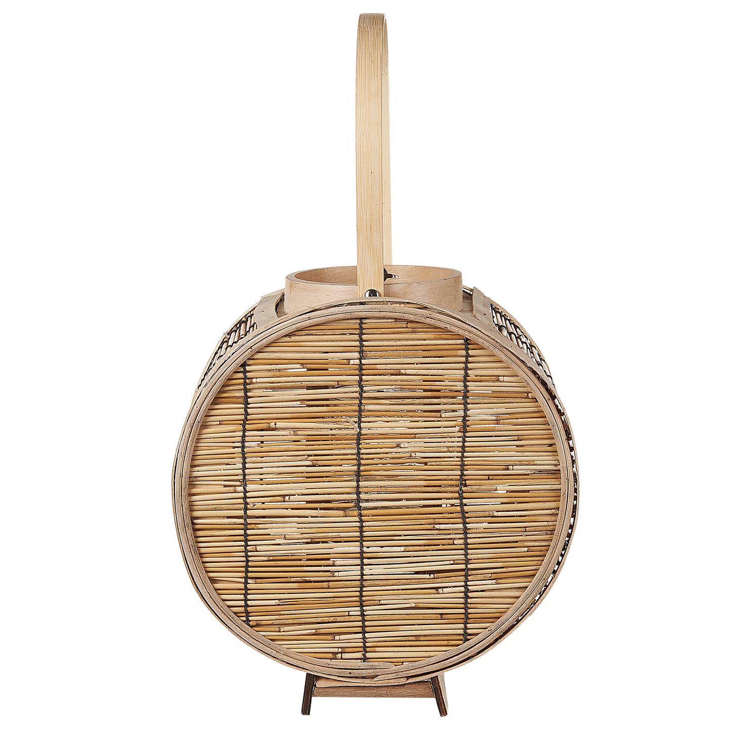 Natural Rattan Lantern 30cm With Glass Candle Holder Boho Decor