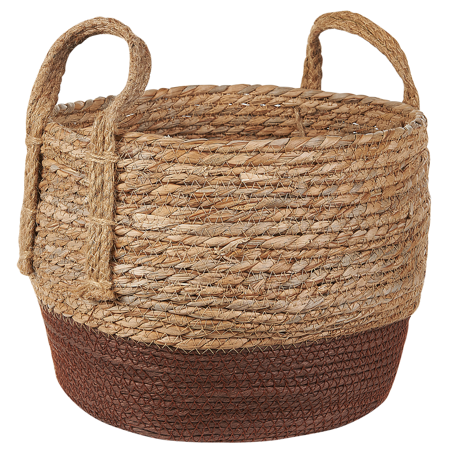 Natural Seagrass Plant Baskets Set of 2 With Handles