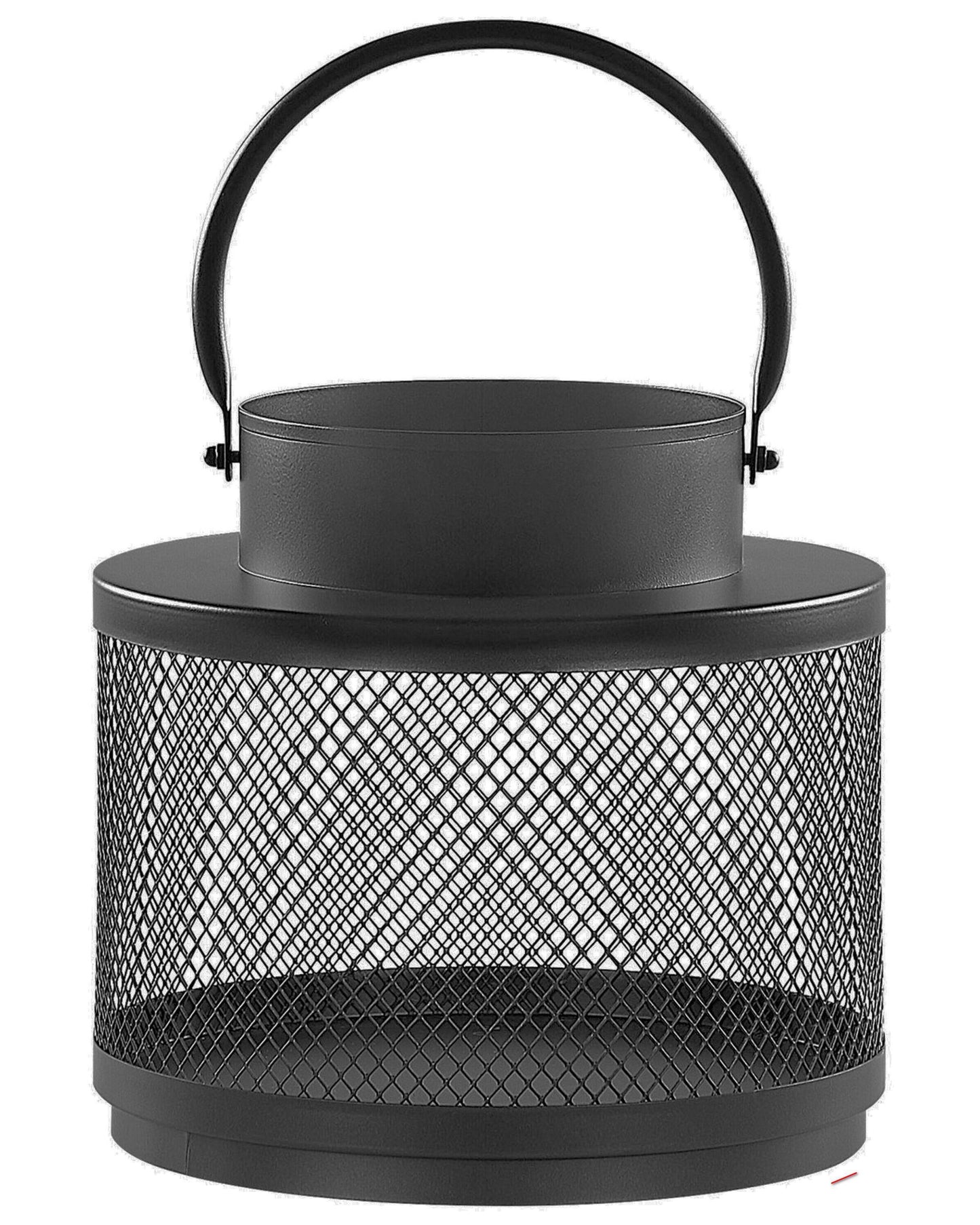 Lantern Black Iron 24cm Pillar Candle Holder