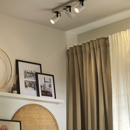 Black Metal Ceiling Lamp With 3 Adjustable Shades Modern Fixture For Living Room