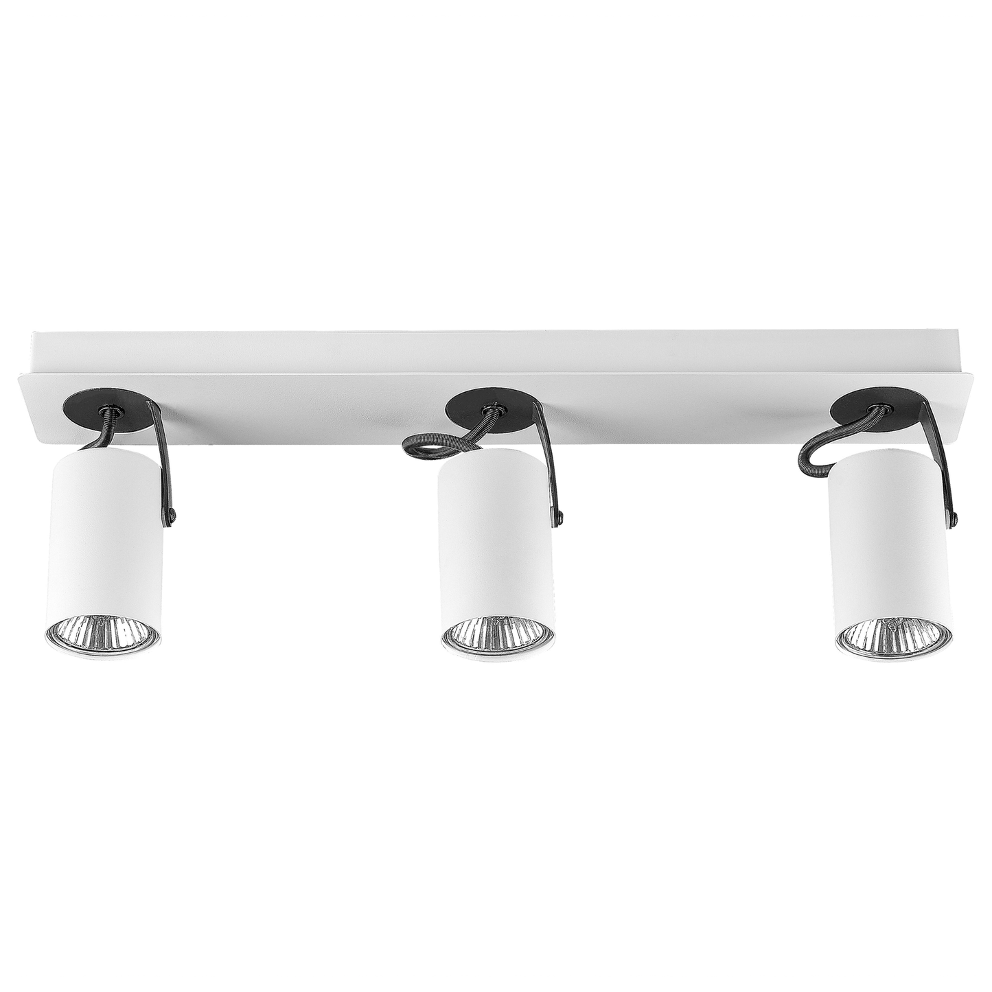 Black Metal Ceiling Lamp With 3 Adjustable Shades Modern Fixture For Living Room