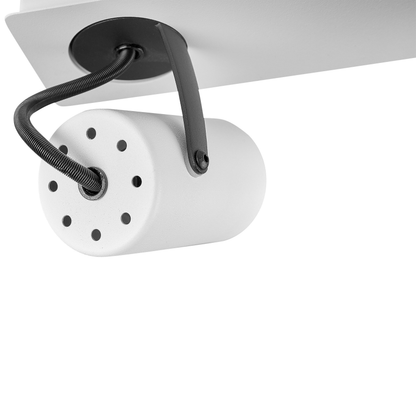 Black Metal Ceiling Lamp With 3 Adjustable Shades Modern Fixture For Living Room