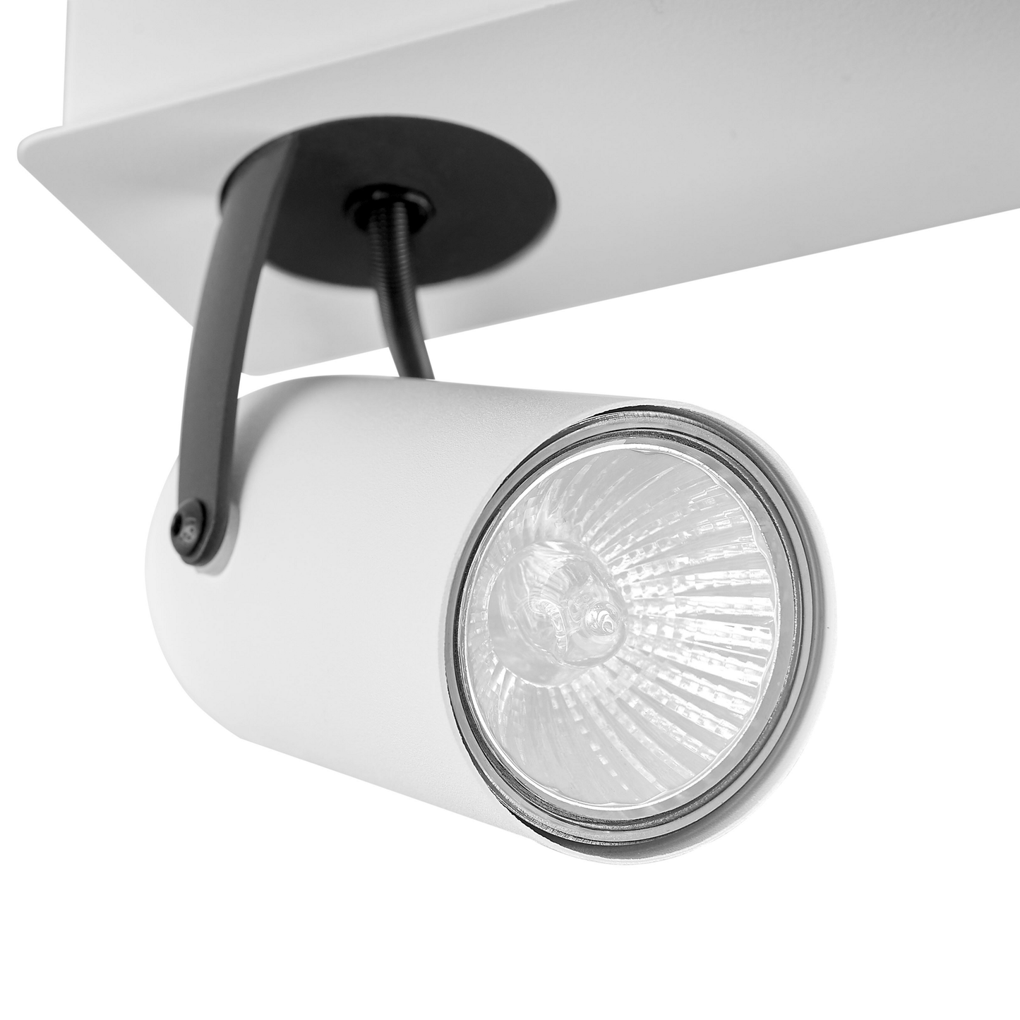Ceiling Lamp White Metal 4 Light Adjustable Shades Modern
