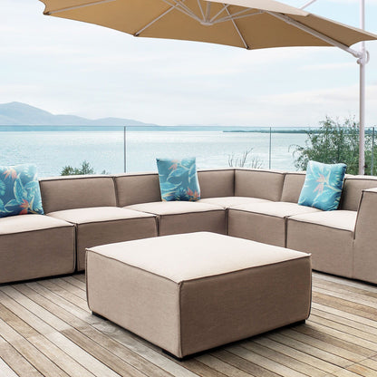 Garden Sun Taupe Parasol 295cm Swivel White Pole UV Resistant