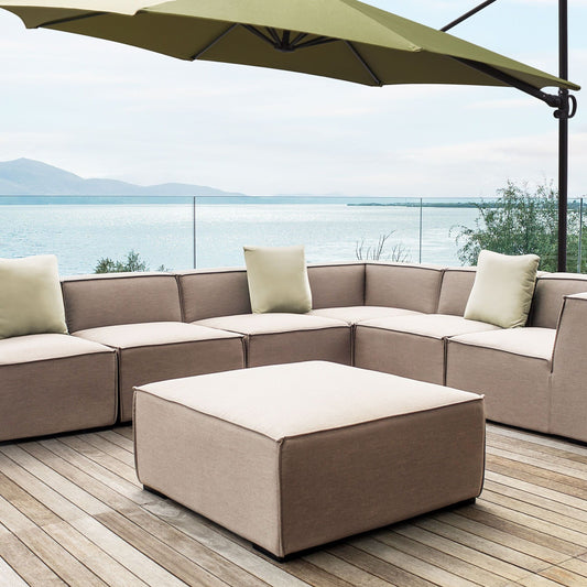Garden Sun Parasol Taupe 295cm 360 Swivel Crank UV Resistant