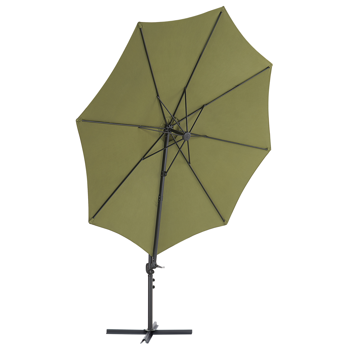 Garden Sun Parasol Taupe 295cm 360 Swivel Crank UV Resistant