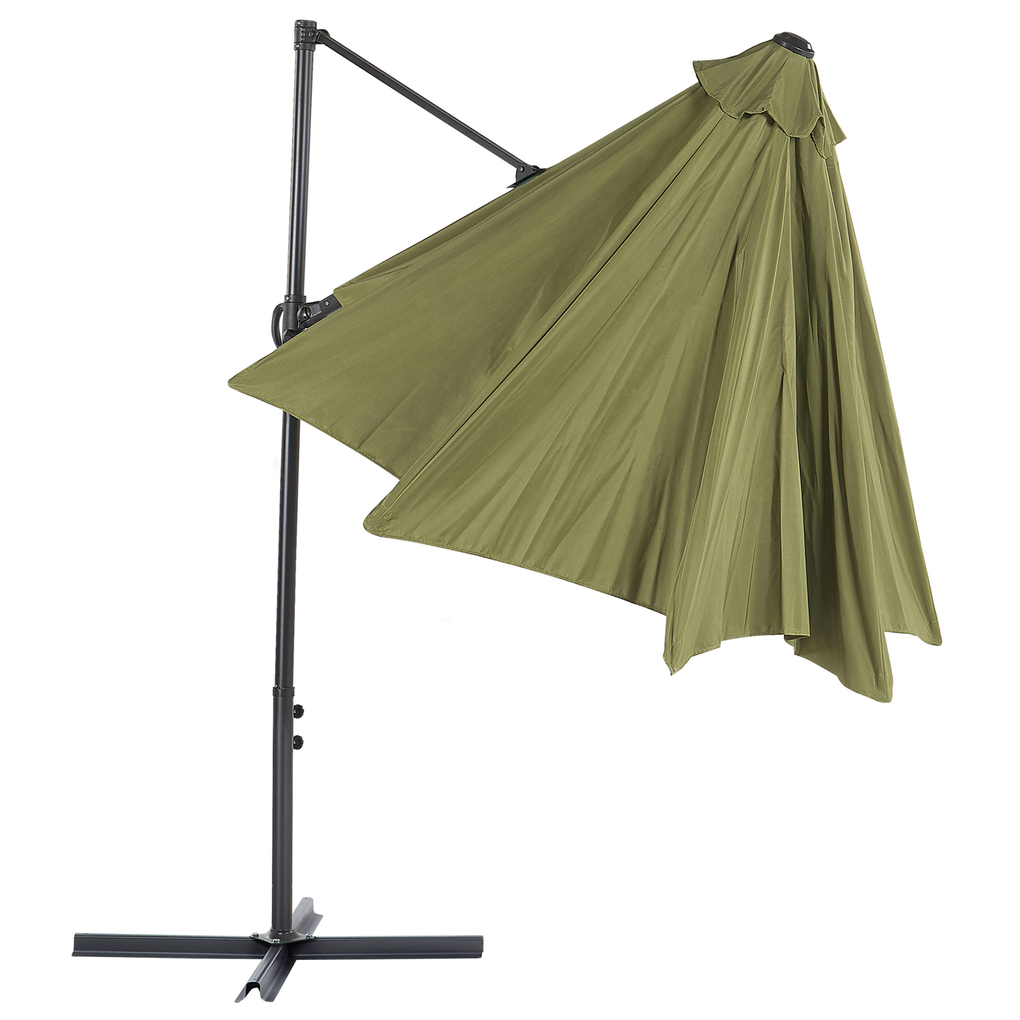 Garden Sun Parasol Taupe 295cm 360 Swivel Crank UV Resistant